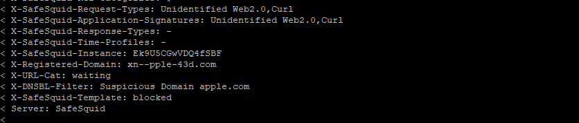 cURL Verification Output