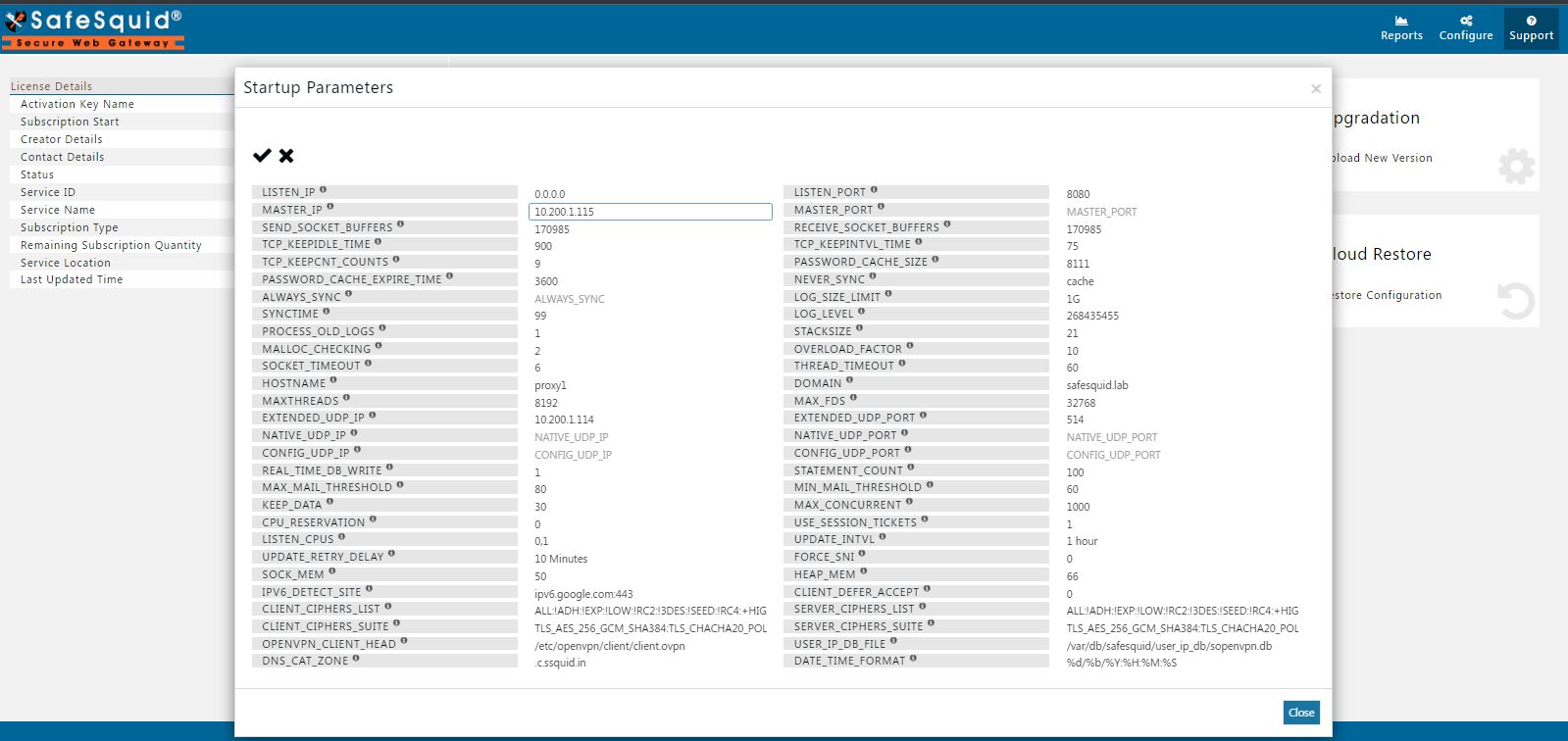 adding your master proxy server&#39;s IP address