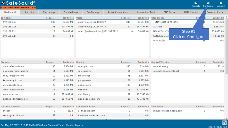 Click on configure