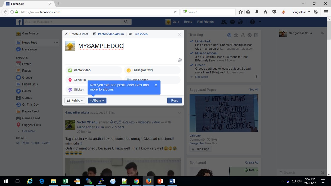 Test using social media posts by default policy for virus signature detection.