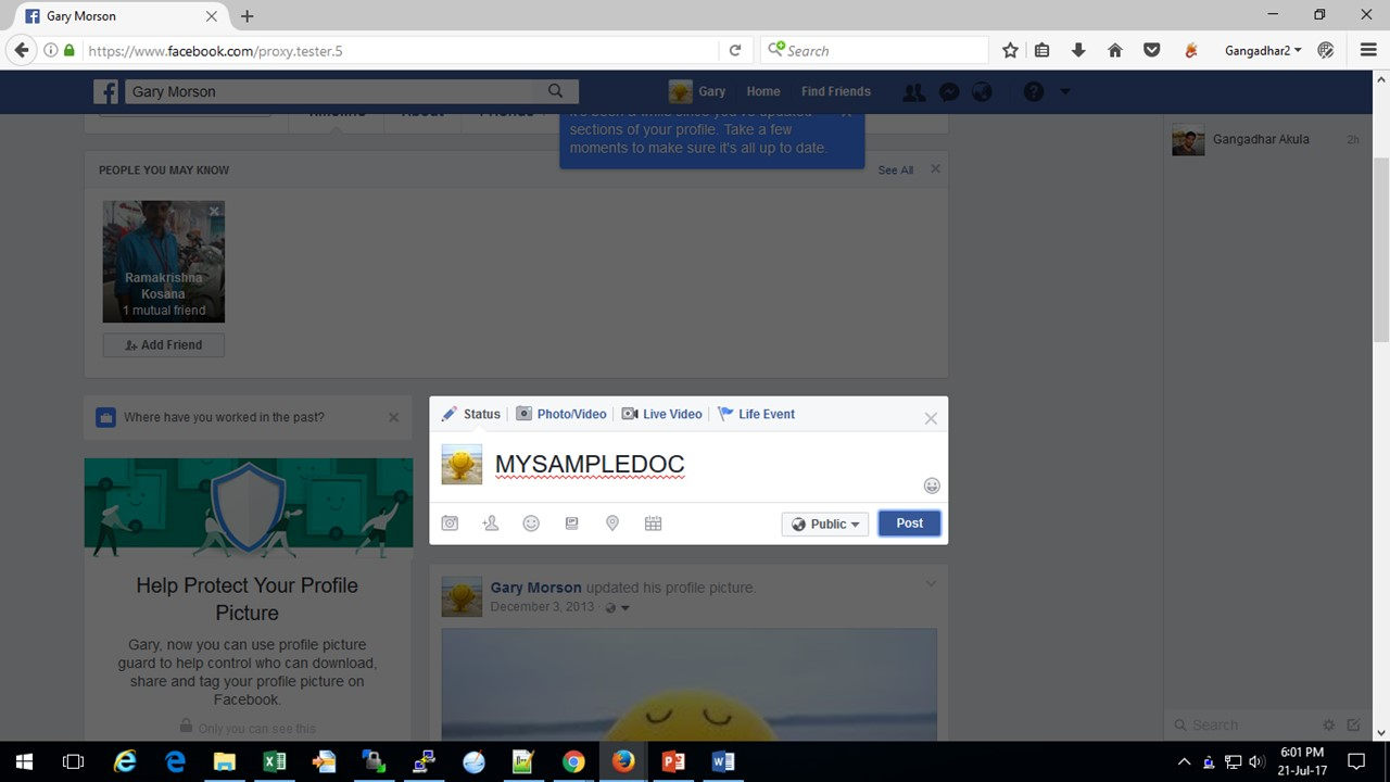 Test using social media posts by default policy for virus signature detection.