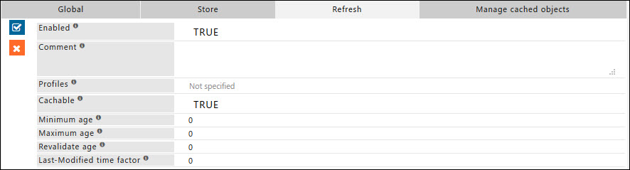 showing &quot;Refresh&quot; tab of caching