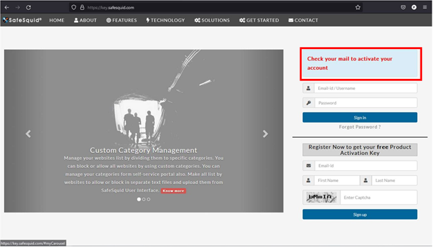 showing how to sign up using your email, Picture