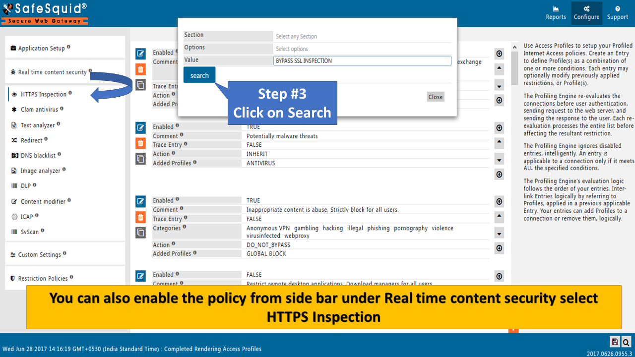searching &quot;BYPASS SSL INSPECTION&quot;