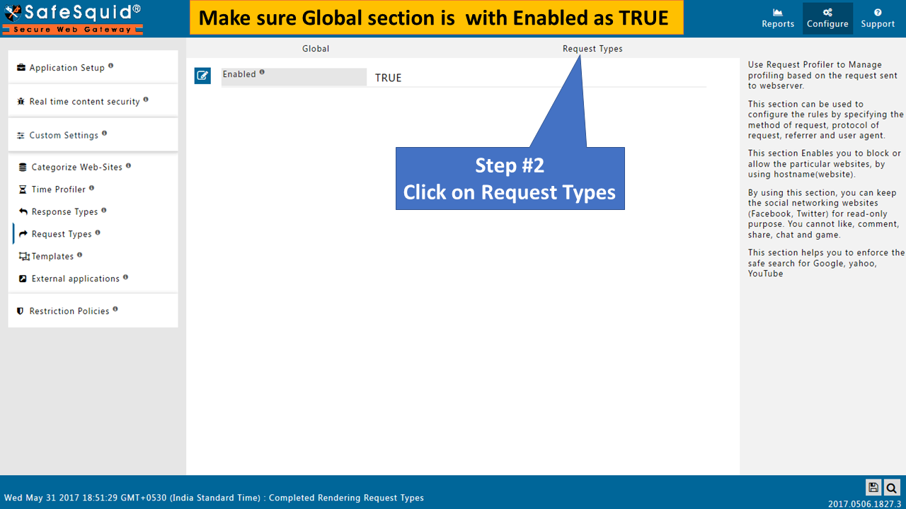 going to request types in request types section in sidebar, Picture