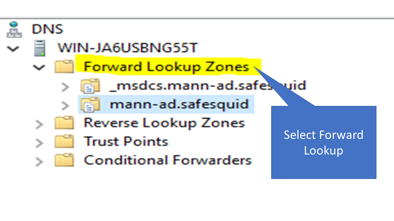 Select Forward lookup option for Kerberos SSO Authentication Setup