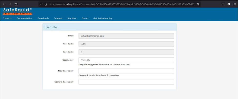 showing the user info created, Picture