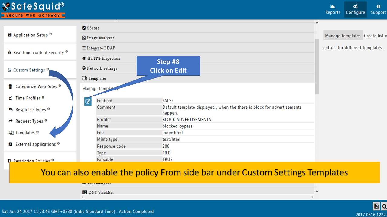 this policy can also be enabled from the sidebar in templates of custom settings